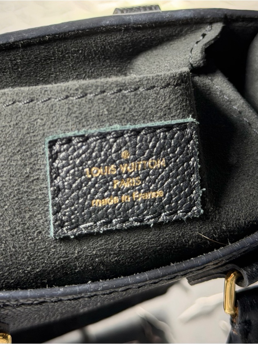 Louis Vuitton Giant Monogram Empreinte Petit Sac Plat in Black - Picture 7 of 11